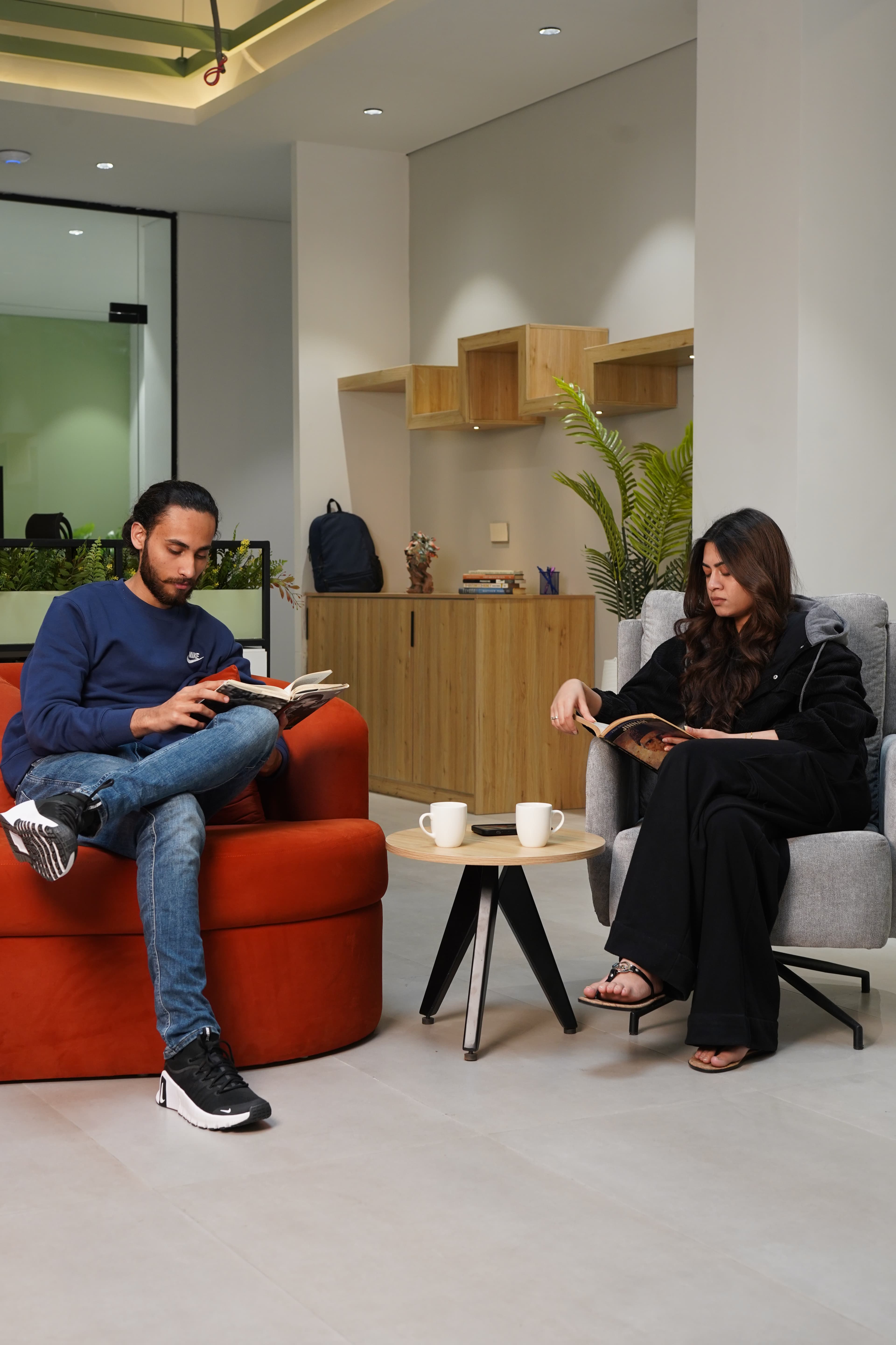 A relaxed gathering area at The Cubicle